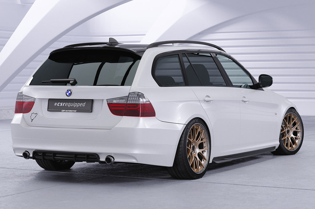 CSR Heckspoiler | Heckflügel mit ABE für BMW 3er E91 Touring HF113-G Glossy schwarz Hochglanz (keine Lackierung erforderlich)