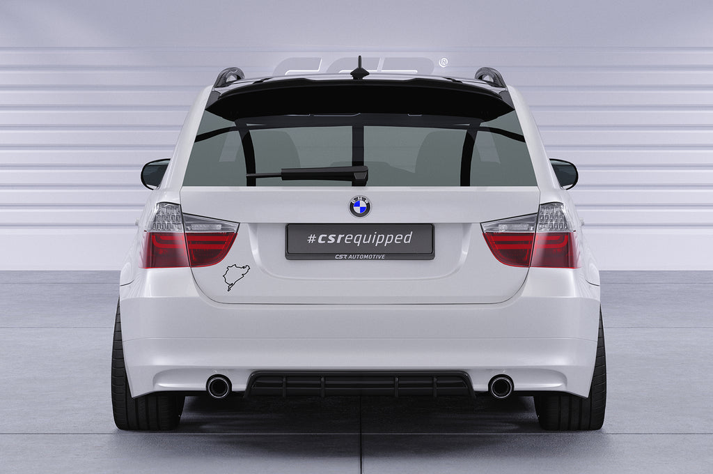 CSR Heckspoiler | Heckflügel mit ABE für BMW 3er E91 Touring HF113-G Glossy schwarz Hochglanz (keine Lackierung erforderlich)