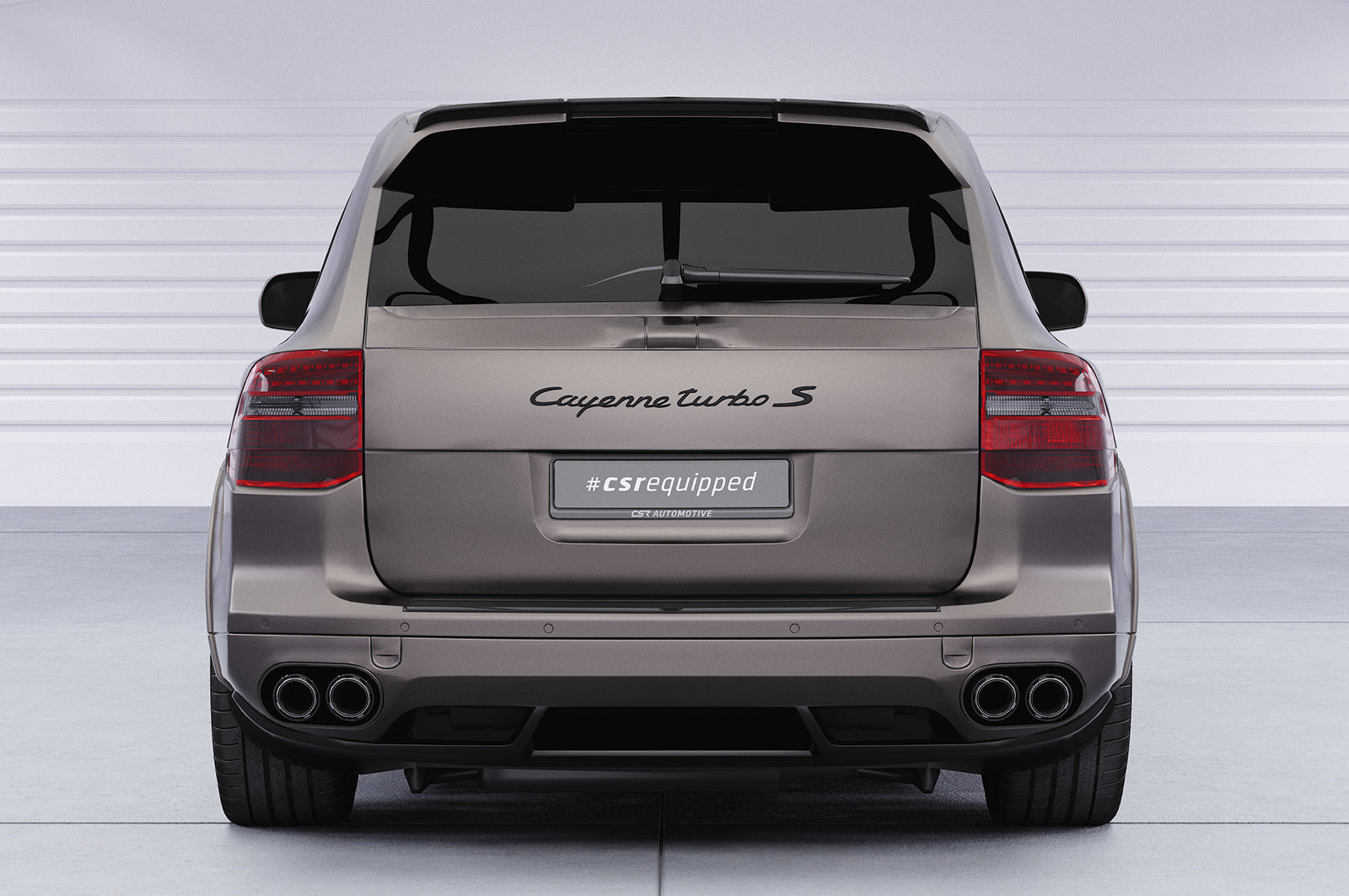 CSR Heckspoiler | Heckflügel mit ABE für Porsche Cayenne (Typ 9PA) Turbo HF137-S Strukturiert schwarz matt (keine Lackierung erforderlich)