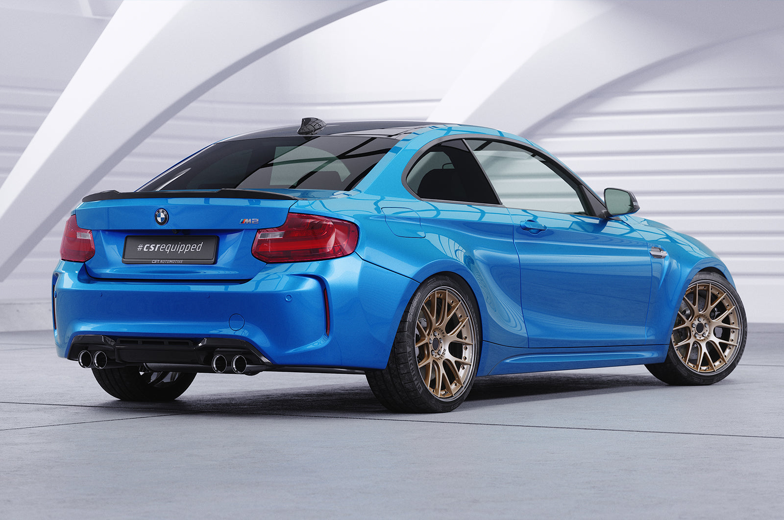 CSR Heckspoiler | Heckflügel mit ABE für BMW 2er F22 / M2 F87 Coupe HF141-G Glossy schwarz Hochglanz (keine Lackierung erforderlich)