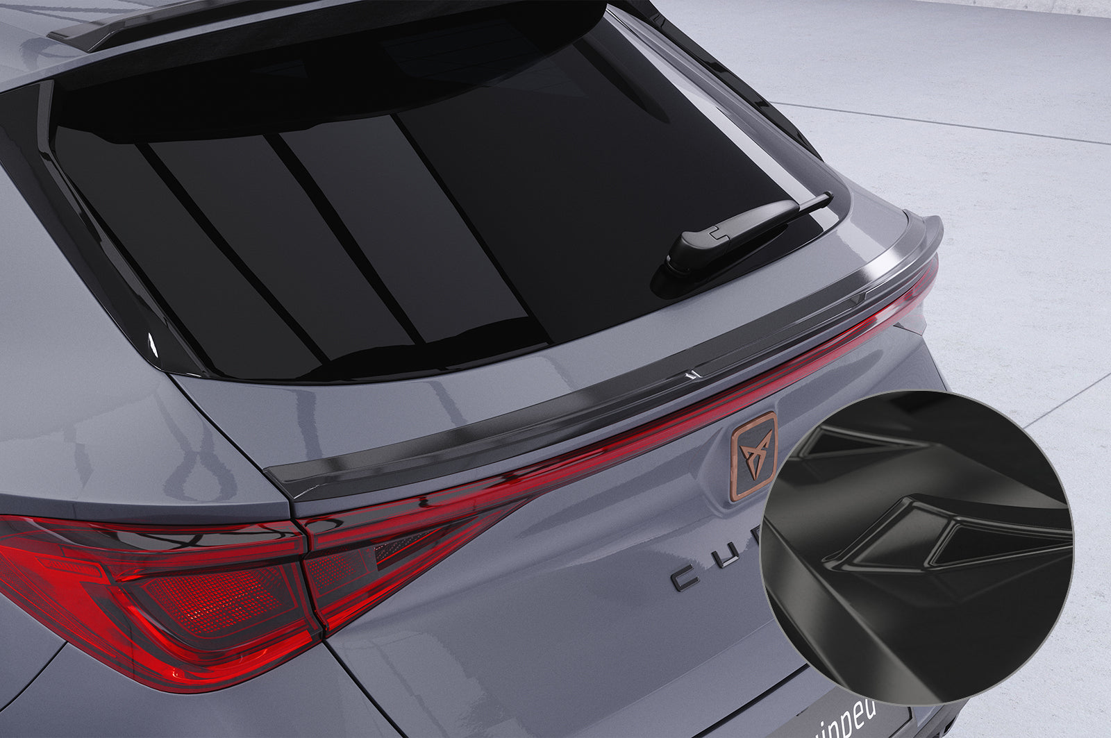 CSR Heckspoiler | Heckflügel mit ABE für Seat / Cupra Leon 4 (Typ KL) ST HF146-G Glossy schwarz Hochglanz (keine Lackierung erforderlich)
