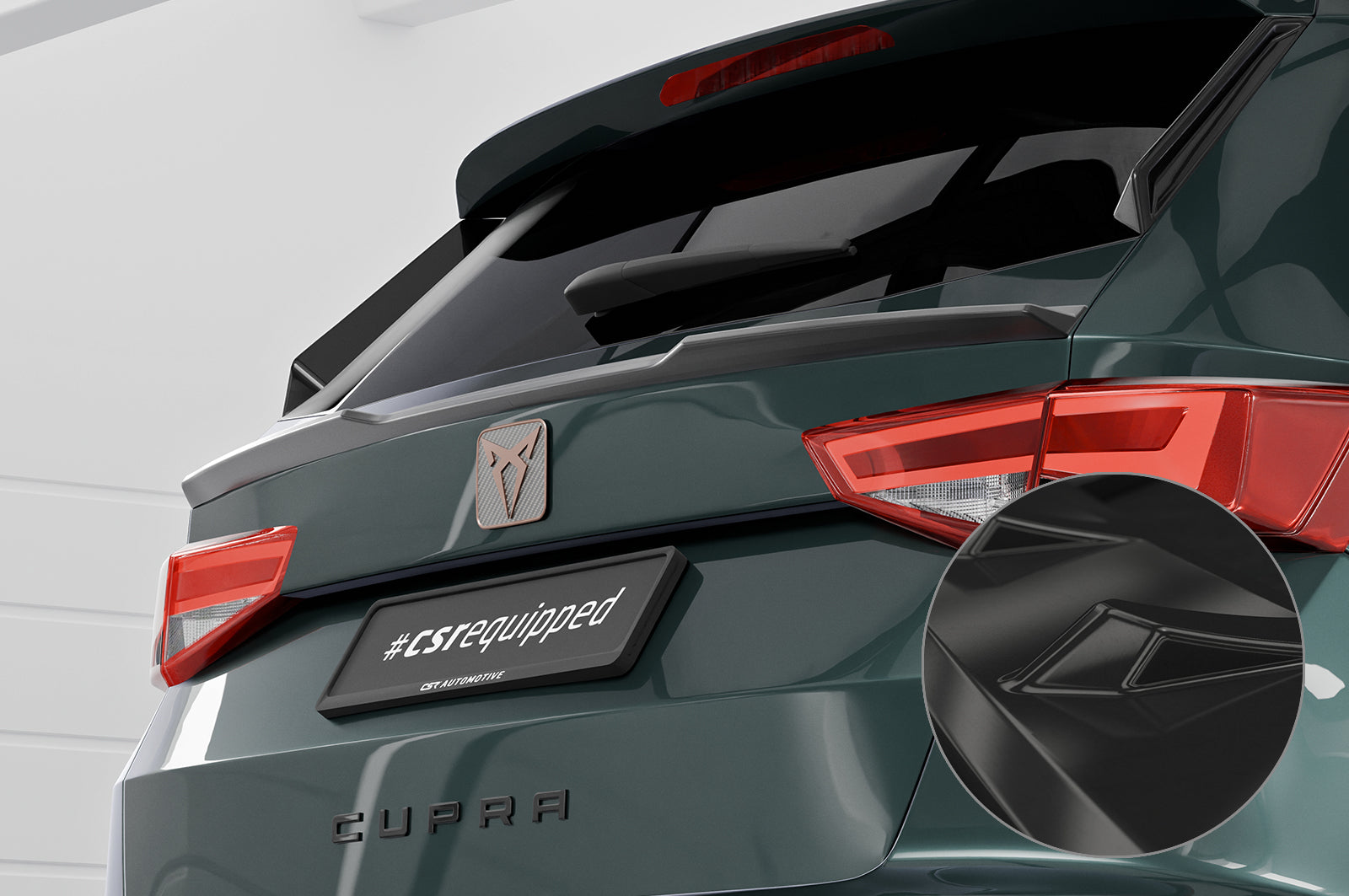 CSR Heckspoiler | Heckflügel mit ABE für Cupra / Seat Ateca HF276-G Glossy schwarz Hochglanz (keine Lackierung erforderlich)
