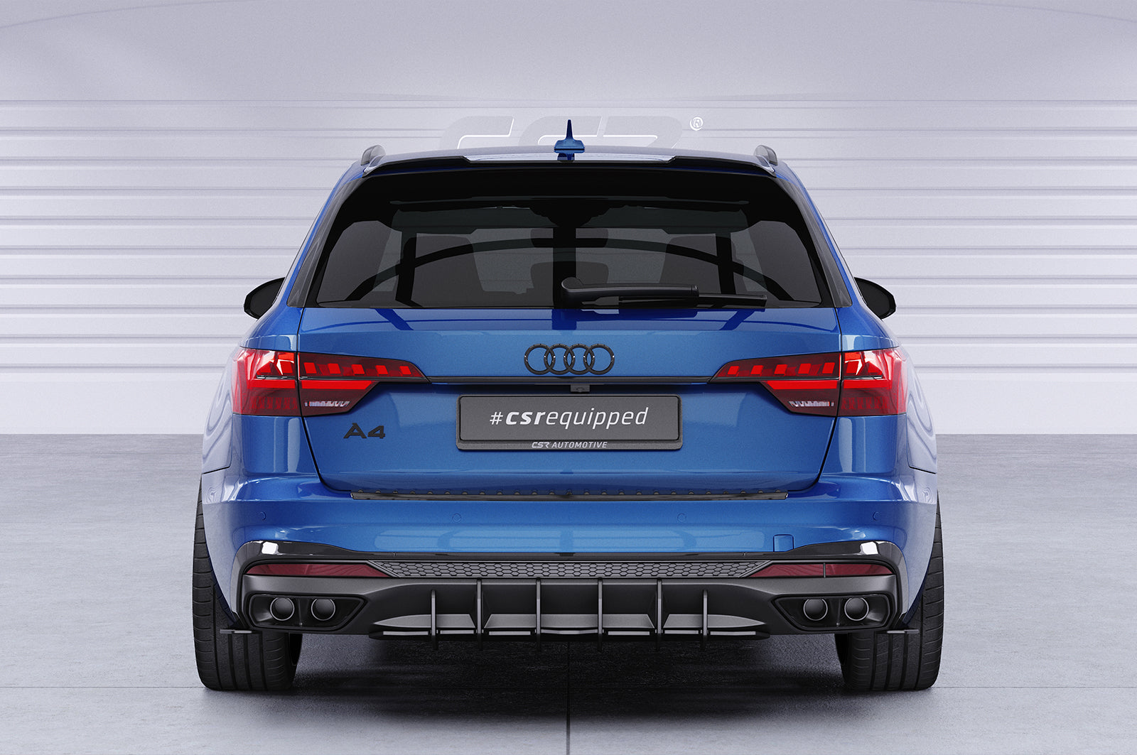 CSR Heckspoiler | Heckflügel mit ABE für Audi A4 B9 (Typ 8W) Avant HF577-C Carbon Look Hochglanz (keine Lackierung erforderlich)