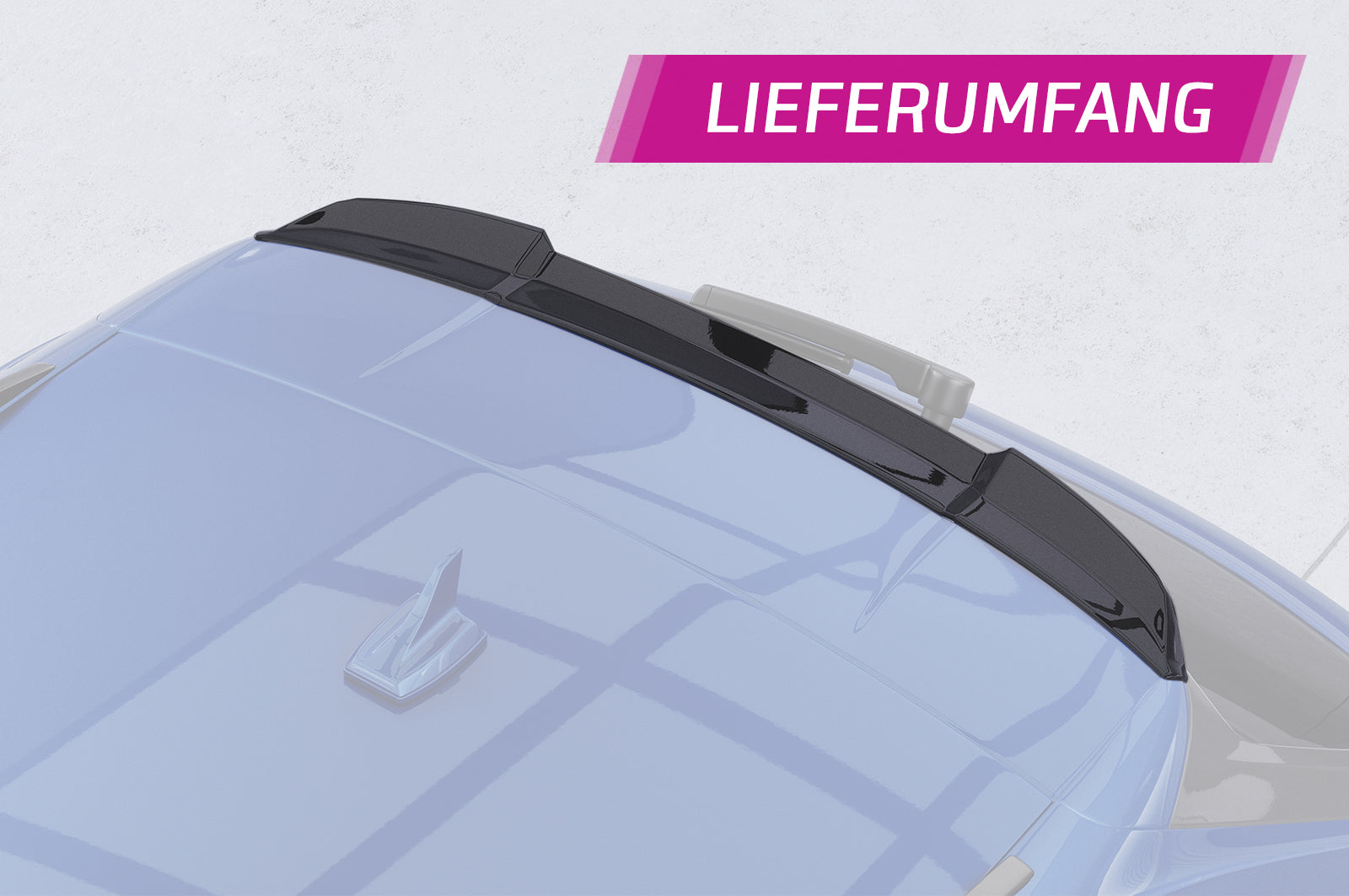 CSR Heckspoiler | Heckflügel mit ABE für Audi A4 B9 (Typ 8W) Avant HF577-C Carbon Look Hochglanz (keine Lackierung erforderlich)