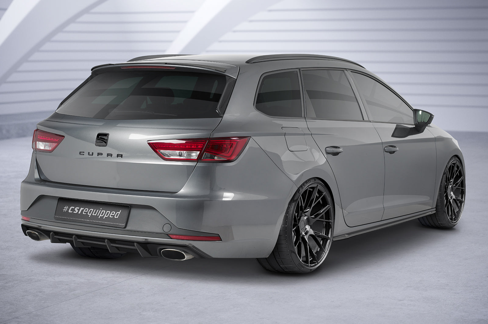 CSR Heckspoiler | Heckflügel mit ABE für Seat Leon 3 (Typ 5F) ST Cupra HF580-G Glossy schwarz Hochglanz (keine Lackierung erforderlich)