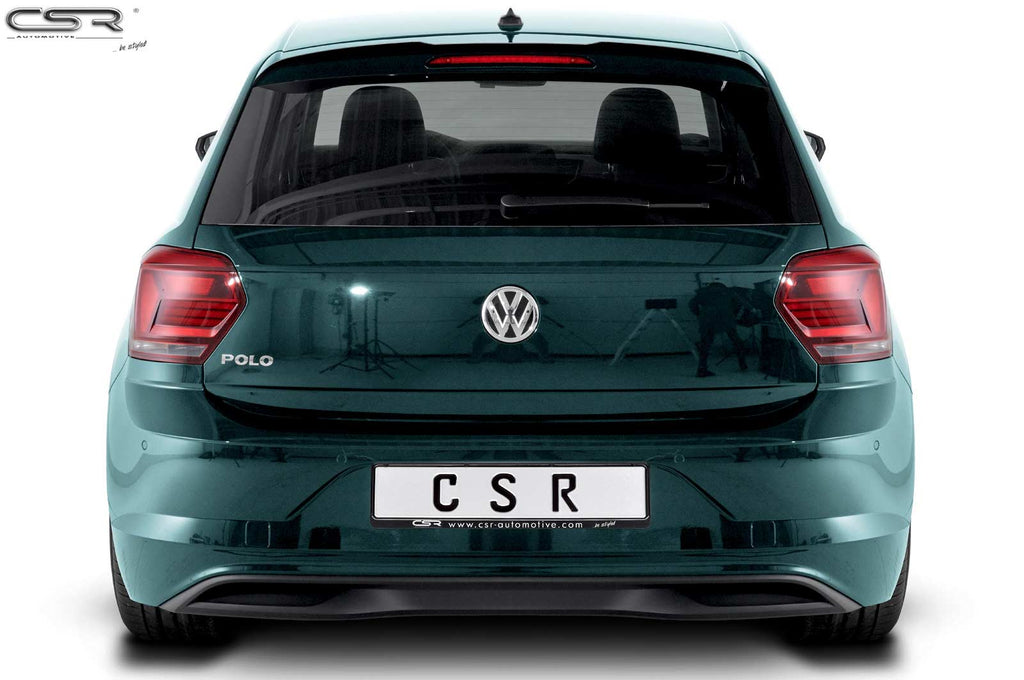 CSR Heckspoiler | Heckflügel mit ABE für VW Polo VI 2G (Typ AW) HF581-C Carbon Look Hochglanz (keine Lackierung erforderlich)