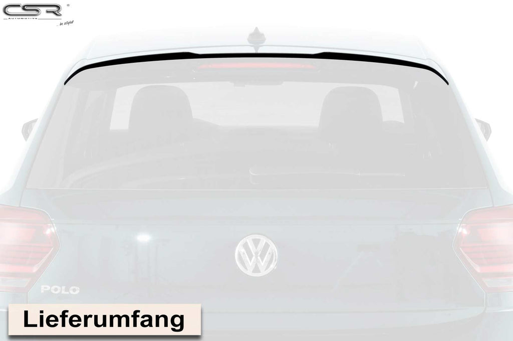 CSR Heckspoiler | Heckflügel mit ABE für VW Polo VI 2G (Typ AW) HF581-S Strukturiert schwarz matt (keine Lackierung erforderlich)