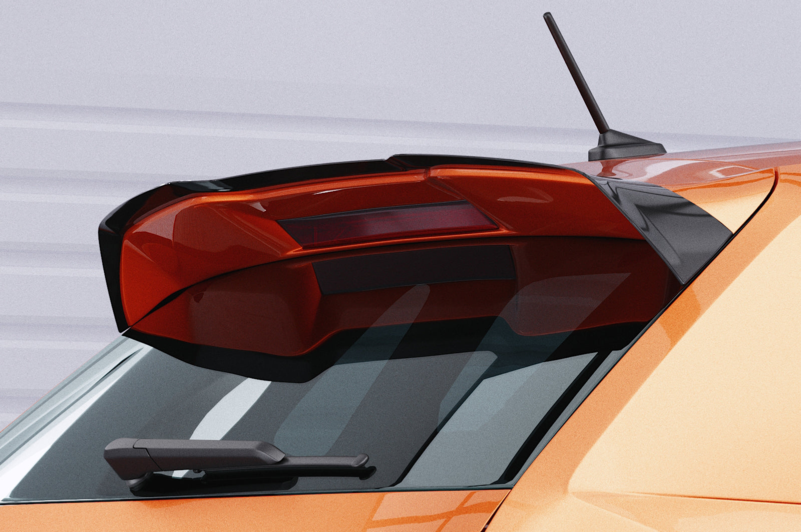 CSR Heckspoiler | Heckflügel mit ABE für VW Polo VI (AW) GTI/R-Line HF582-C Carbon Look Hochglanz (keine Lackierung erforderlich)