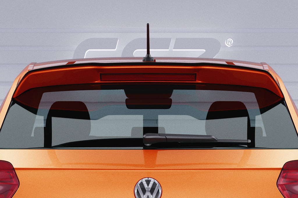 CSR Heckspoiler | Heckflügel mit ABE für VW Polo VI (AW) GTI/R-Line HF582-C Carbon Look Hochglanz (keine Lackierung erforderlich)