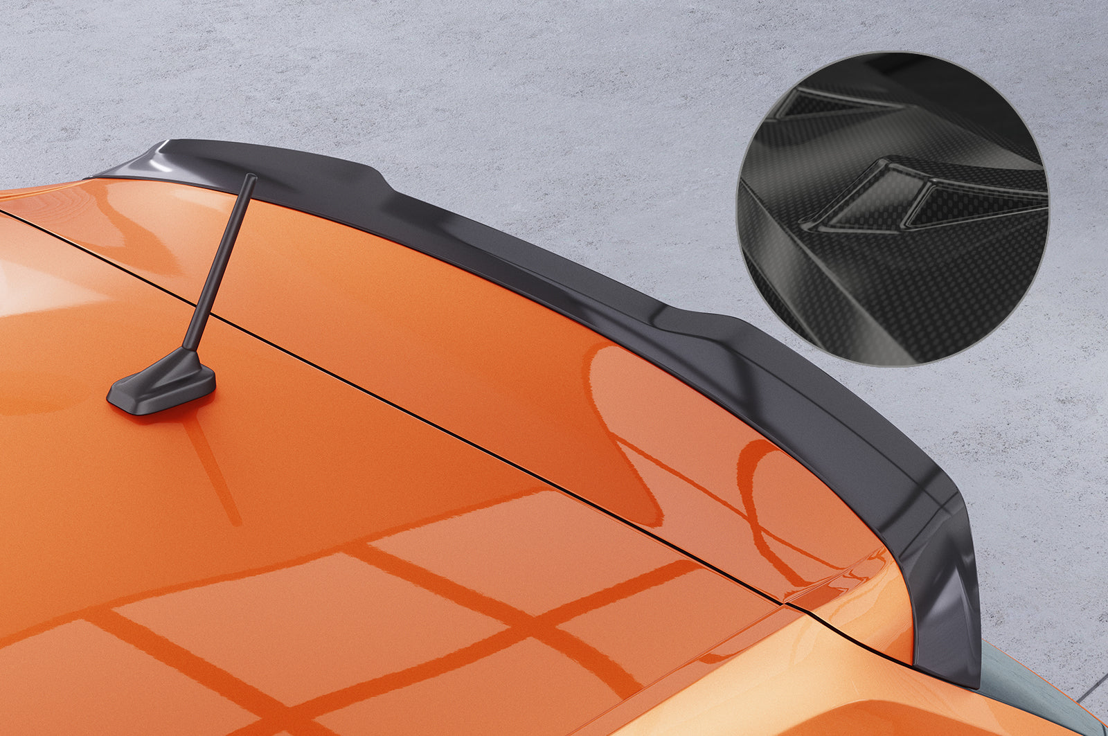 CSR Heckspoiler | Heckflügel mit ABE für VW Polo VI (AW) GTI/R-Line HF582-C Carbon Look Hochglanz (keine Lackierung erforderlich)