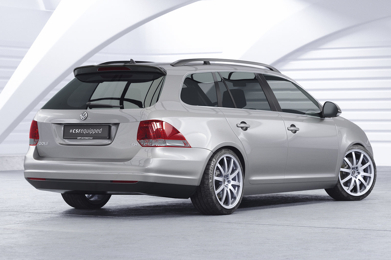 CSR Heckspoiler | Heckflügel mit ABE für VW Golf 5 Variant HF586-C Carbon Look Hochglanz (keine Lackierung erforderlich)