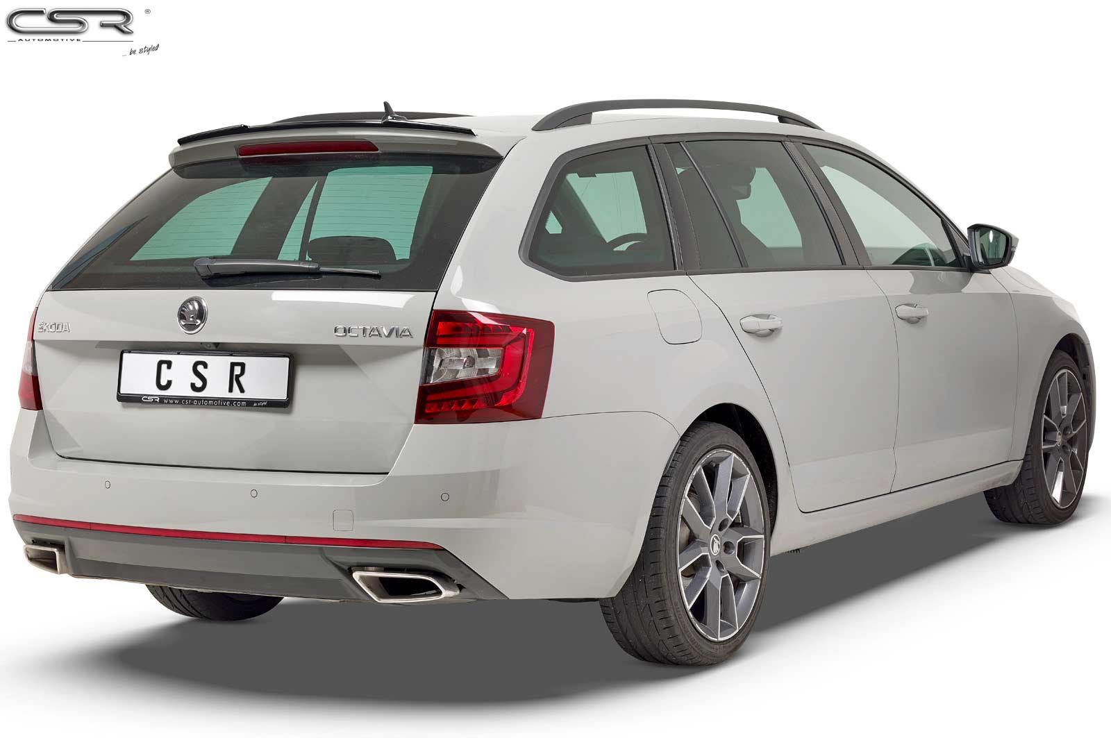 CSR Heckspoiler | Heckflügel mit ABE für Skoda Octavia III (Typ 5E) HF589-C Carbon Look Hochglanz (keine Lackierung erforderlich)