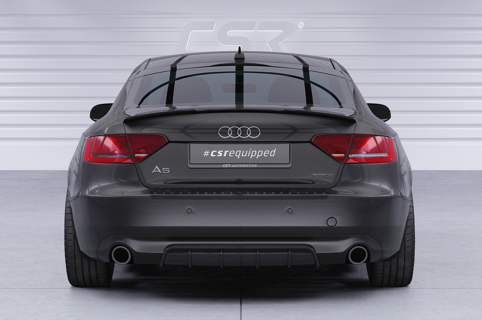 CSR Heckspoiler | Heckflügel mit ABE für Audi A5 8T Coupé HF592-G Glossy schwarz Hochglanz (keine Lackierung erforderlich)