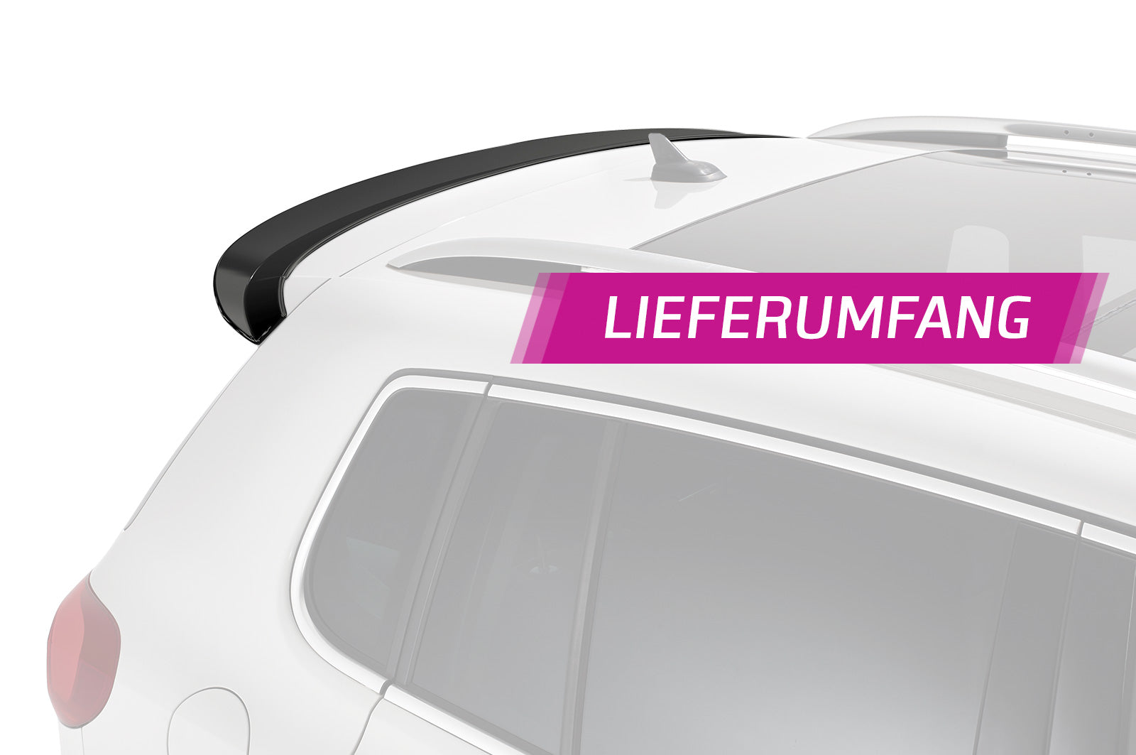 CSR Heckspoiler | Heckflügel mit ABE für VW Tiguan I (5N) HF593-L Unlackiert roh (Lackierung erforderlich)