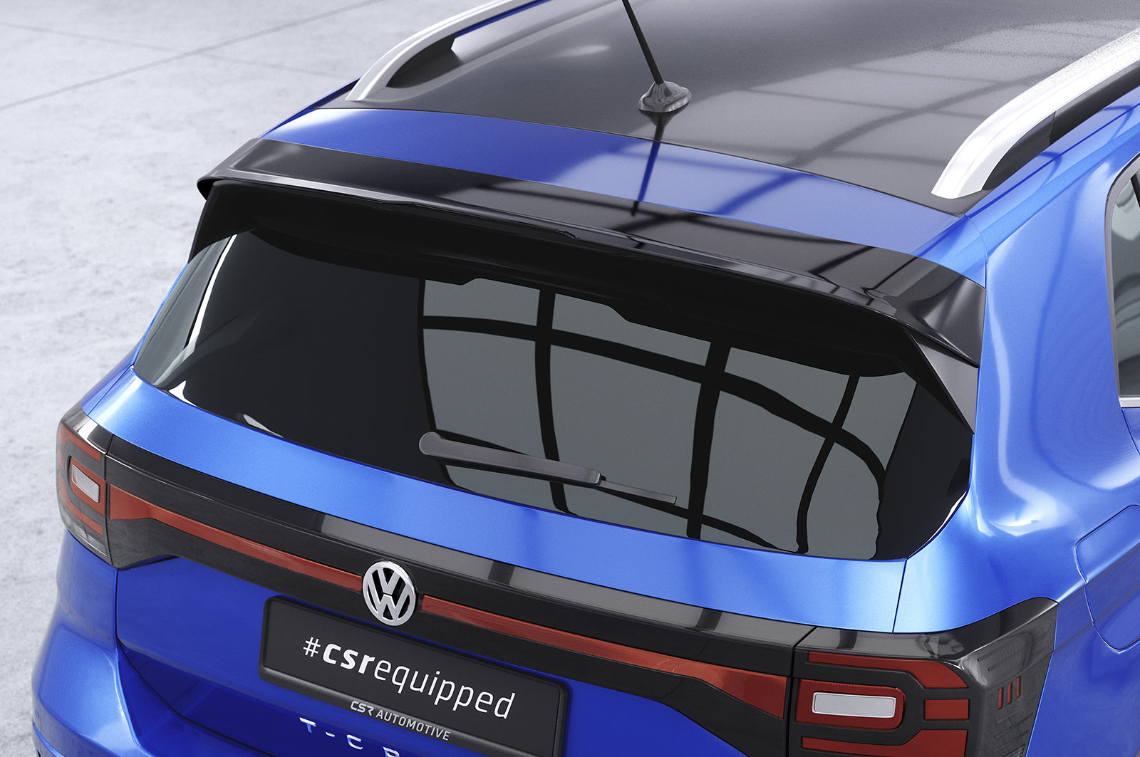CSR Heckspoiler | Heckflügel mit ABE für VW T-Cross HF596-G Glossy schwarz Hochglanz (keine Lackierung erforderlich)