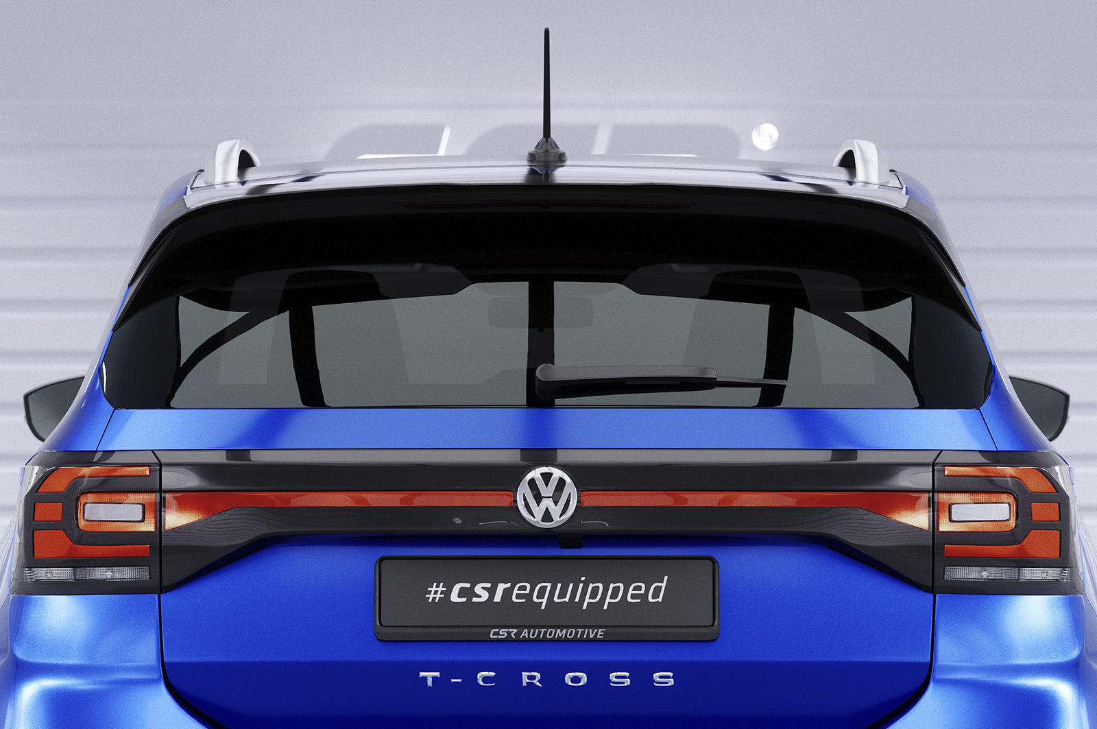 CSR Heckspoiler | Heckflügel mit ABE für VW T-Cross HF596-S Strukturiert schwarz matt (keine Lackierung erforderlich)