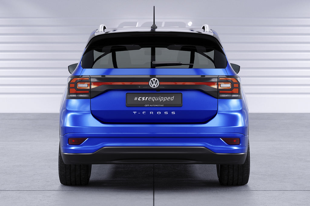 CSR Heckspoiler | Heckflügel mit ABE für VW T-Cross HF596-S Strukturiert schwarz matt (keine Lackierung erforderlich)