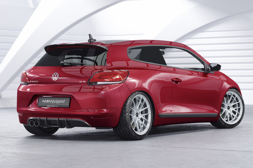 CSR Heckspoiler | Heckflügel mit ABE für VW Scirocco III HF597-G Glossy schwarz Hochglanz (keine Lackierung erforderlich)