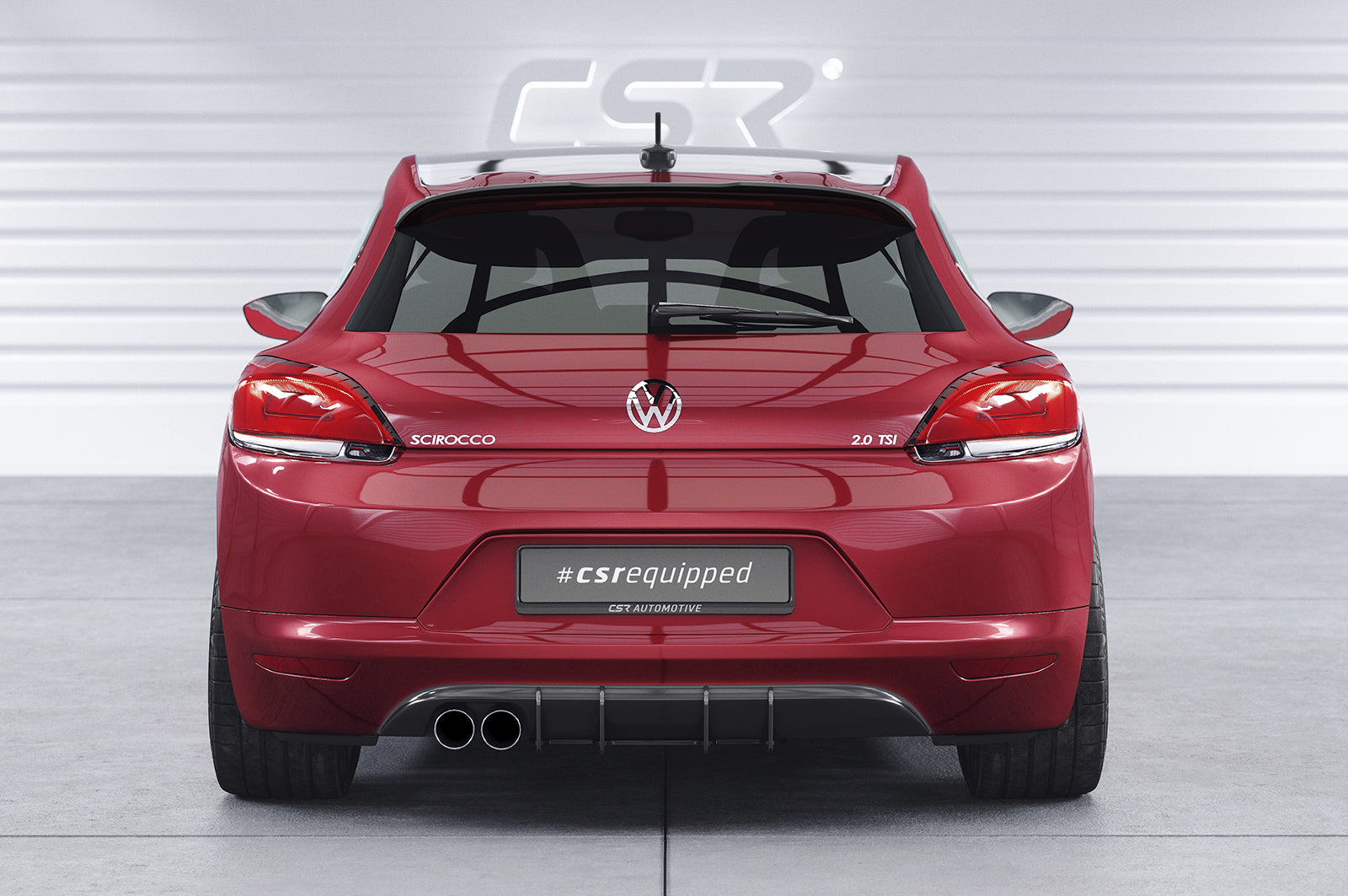 CSR Heckspoiler | Heckflügel mit ABE für VW Scirocco III HF597-S Strukturiert schwarz matt (keine Lackierung erforderlich)
