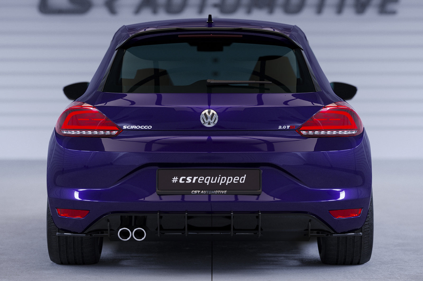 CSR Heckspoiler | Heckflügel mit ABE für VW Scirocco III HF598-G Glossy schwarz Hochglanz (keine Lackierung erforderlich)
