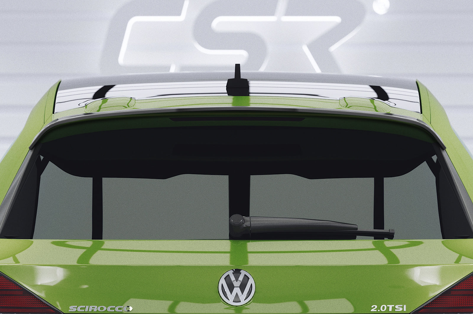 CSR Heckspoiler | Heckflügel mit ABE für VW Scirocco III R/R-Line HF601-C Carbon Look Hochglanz (keine Lackierung erforderlich)