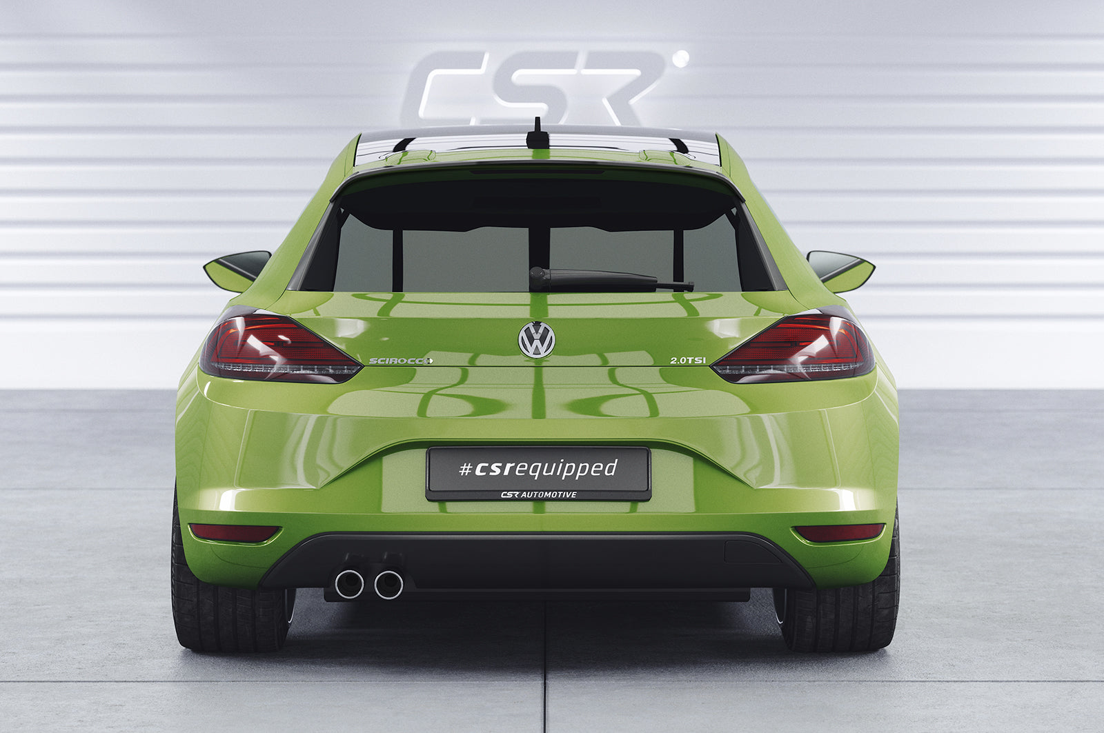 CSR Heckspoiler | Heckflügel mit ABE für VW Scirocco III R/R-Line HF601-C Carbon Look Hochglanz (keine Lackierung erforderlich)