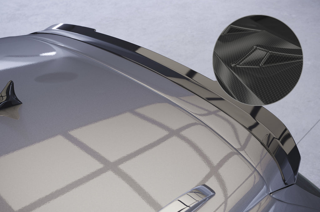 CSR Heckspoiler | Heckflügel mit ABE für Audi Q7 4L HF607-C Carbon Look Hochglanz (keine Lackierung erforderlich)