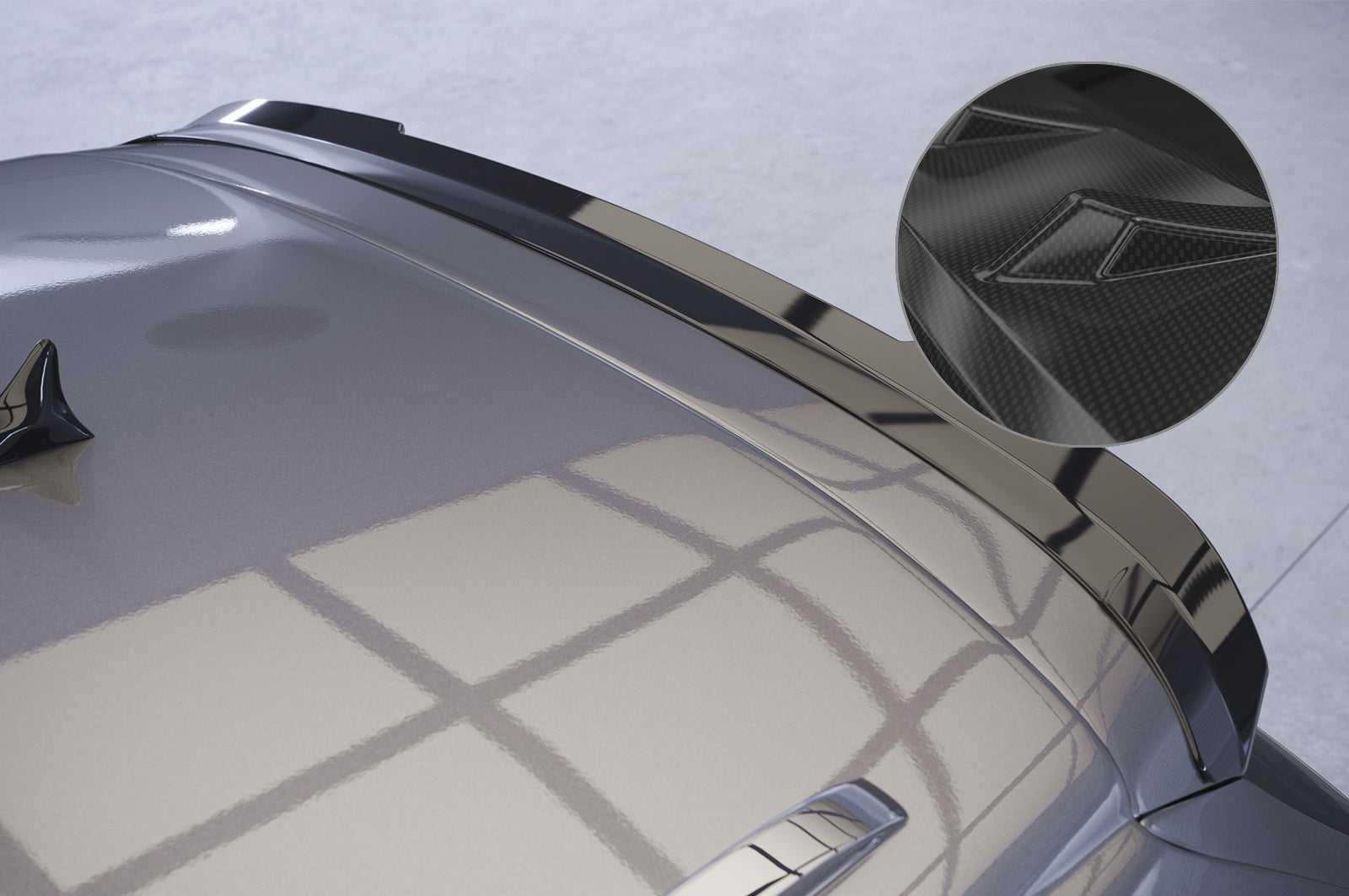 CSR Heckspoiler | Heckflügel mit ABE für Audi Q7 4L HF607-C Carbon Look Hochglanz (keine Lackierung erforderlich)