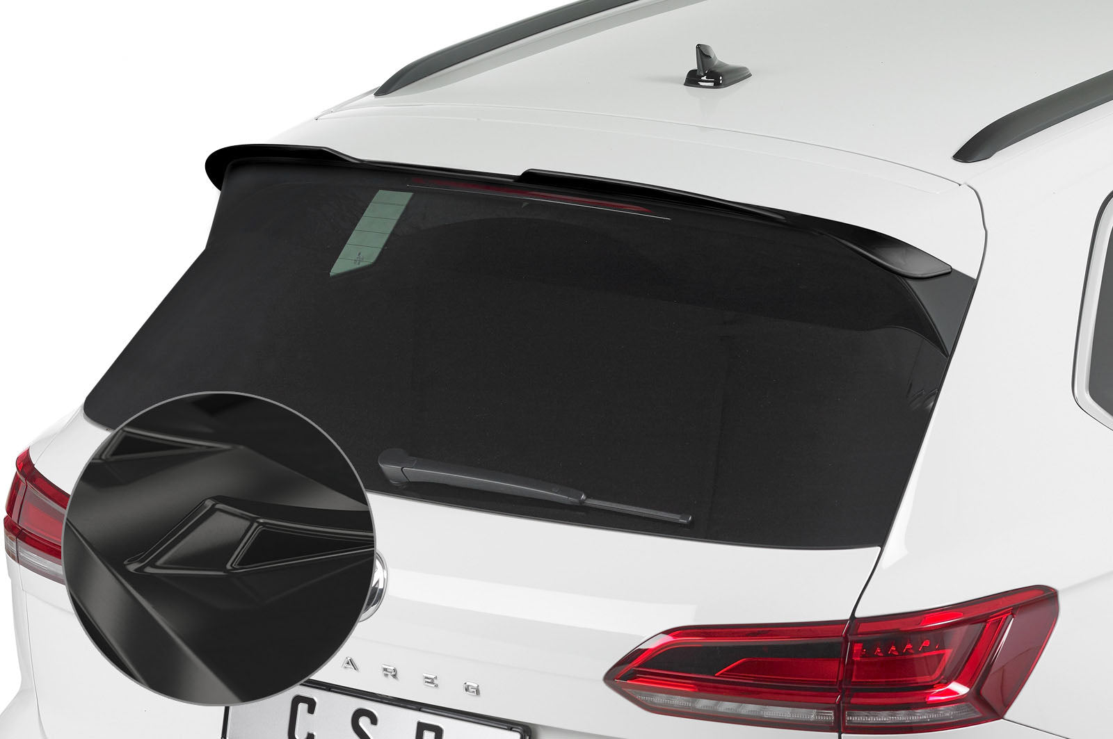 CSR Heckspoiler | Heckflügel mit ABE für VW Touareg III (Typ CR) HF608-G Glossy schwarz Hochglanz (keine Lackierung erforderlich)