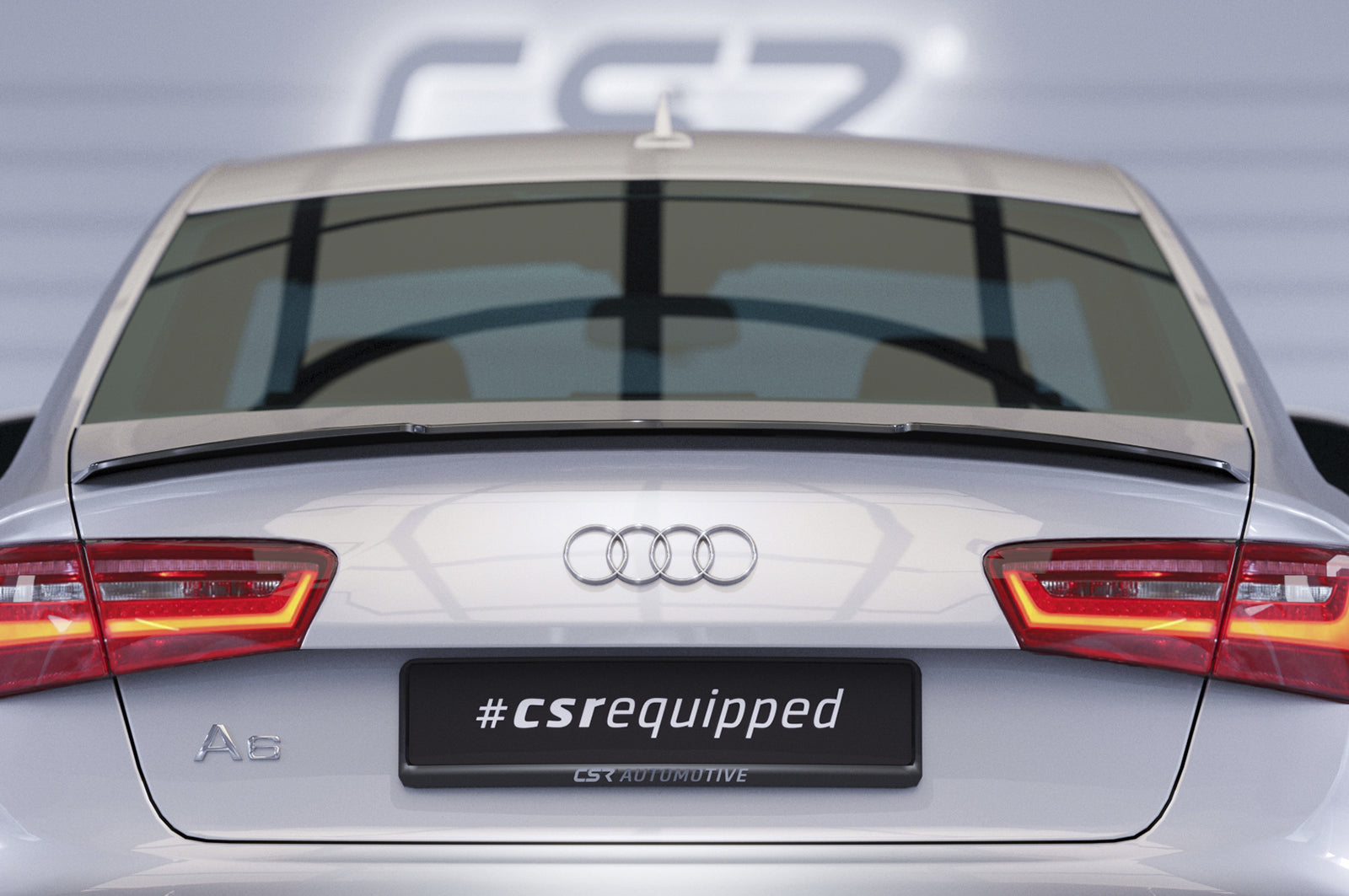 CSR Heckspoiler | Heckflügel mit ABE für Audi A6 C7 4G HF612-C Carbon Look Hochglanz (keine Lackierung erforderlich)