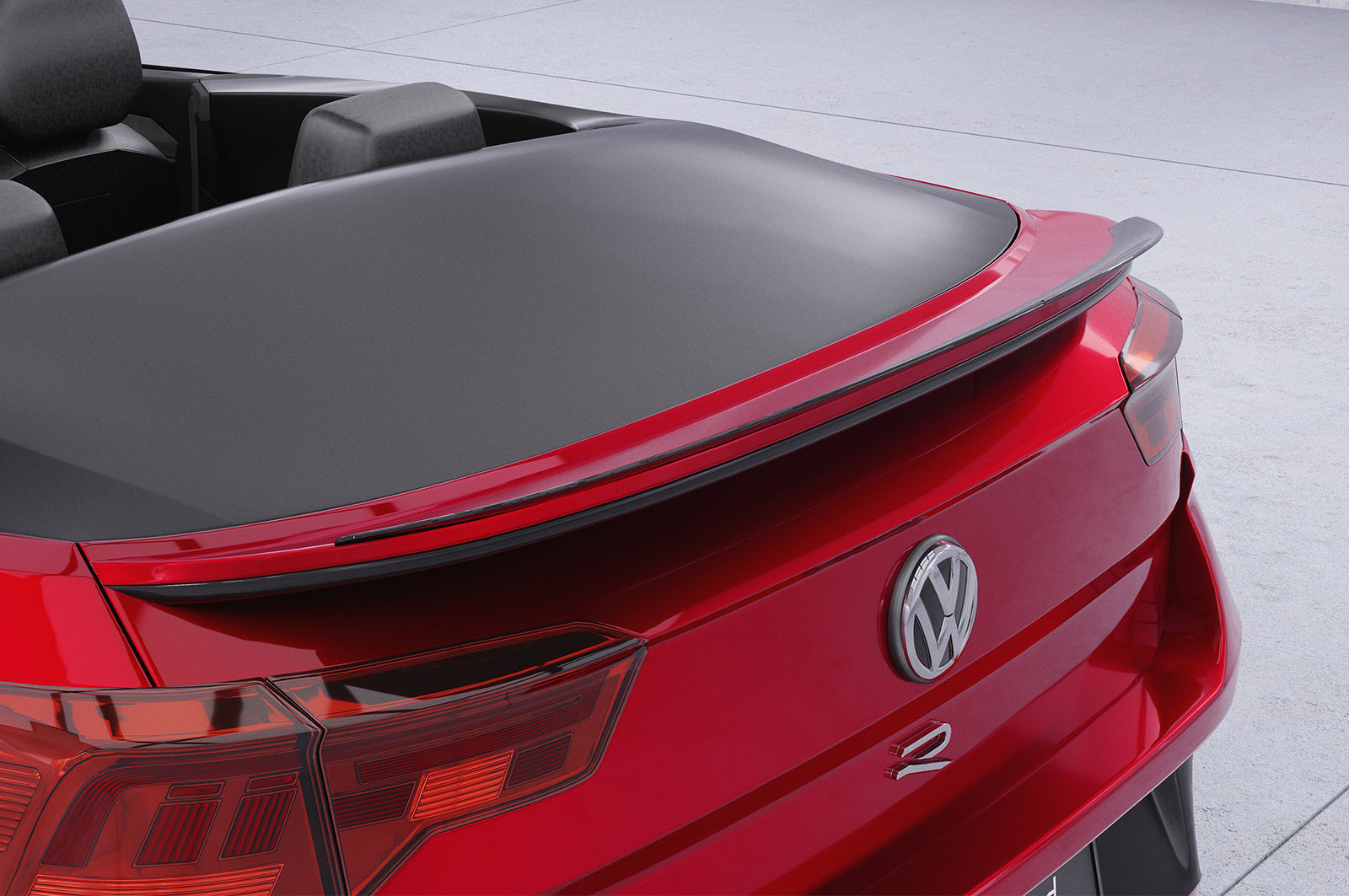 CSR Heckspoiler | Heckflügel mit ABE für VW T-Roc (Typ A1) Cabrio HF619-C Carbon Look Hochglanz (keine Lackierung erforderlich)
