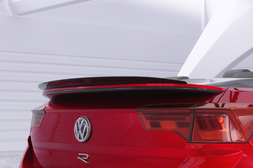 CSR Heckspoiler | Heckflügel mit ABE für VW T-Roc (Typ A1) Cabrio HF619-C Carbon Look Hochglanz (keine Lackierung erforderlich)