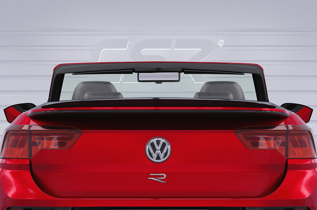 CSR Heckspoiler | Heckflügel mit ABE für VW T-Roc (Typ A1) Cabrio HF619-C Carbon Look Hochglanz (keine Lackierung erforderlich)
