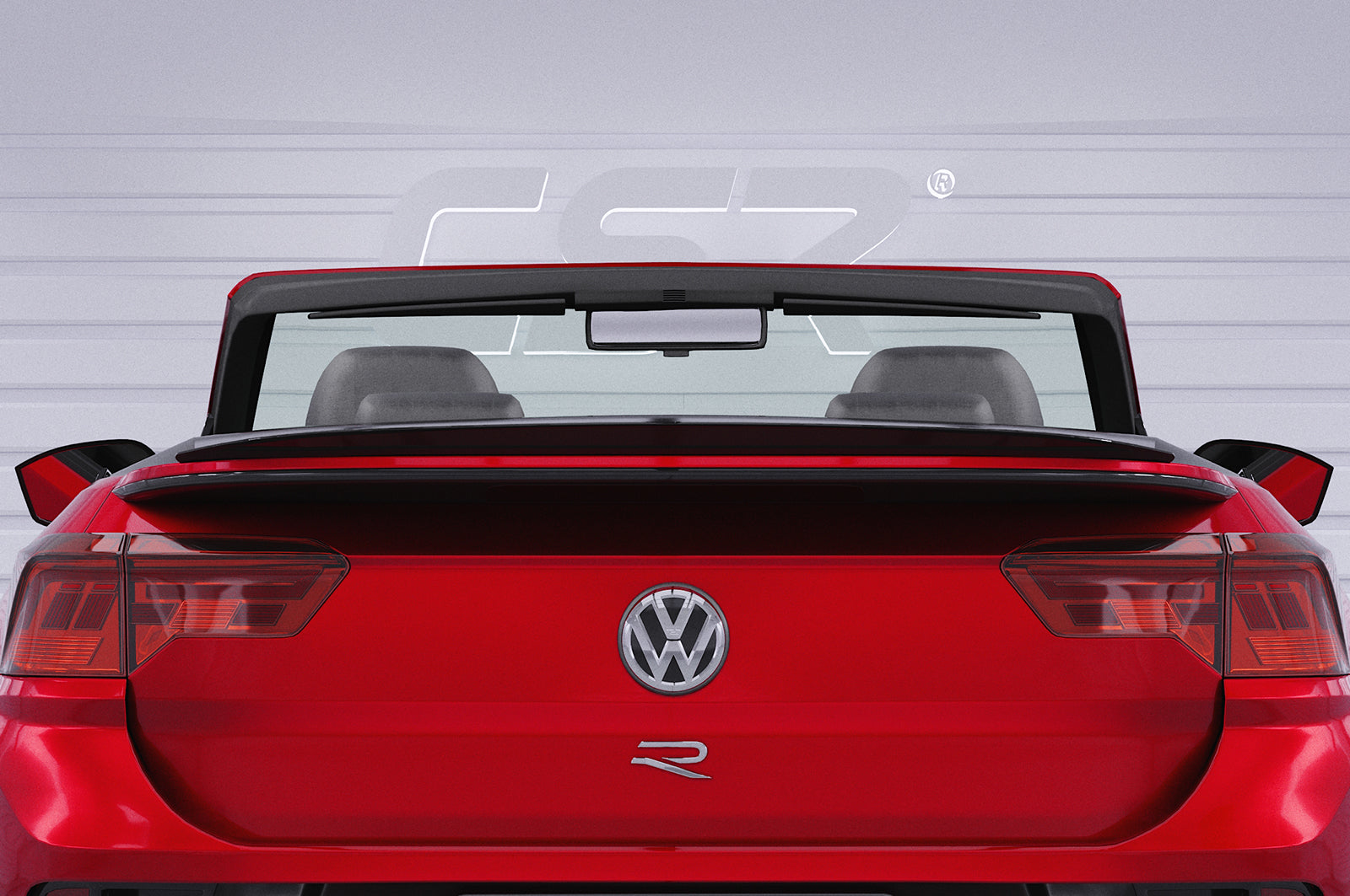 CSR Heckspoiler | Heckflügel mit ABE für VW T-Roc (Typ A1) Cabrio HF619-G Glossy schwarz Hochglanz (keine Lackierung erforderlich)