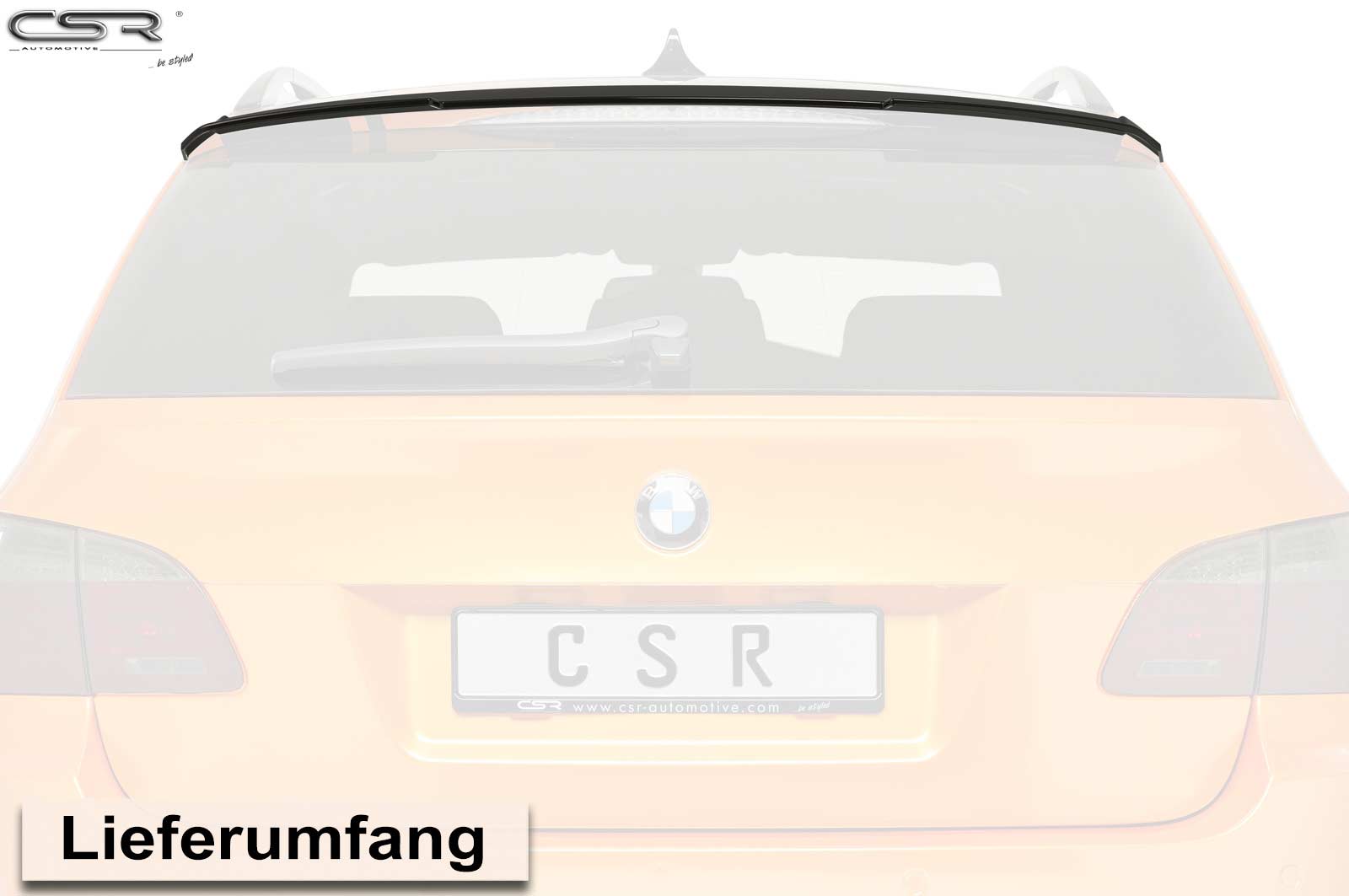CSR Heckspoiler | Heckflügel mit ABE für BMW 5er E61 Touring HF622-S Strukturiert schwarz matt (keine Lackierung erforderlich)
