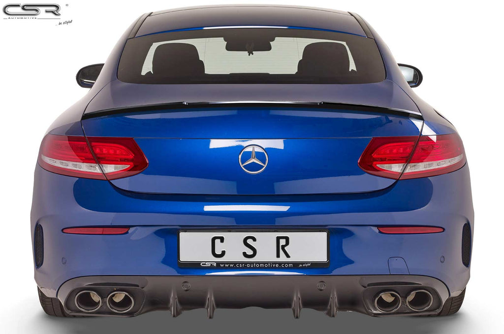 CSR Heckspoiler | Heckflügel mit ABE für Mercedes-Benz C-Klasse C205 HF631-C Carbon Look Hochglanz (keine Lackierung erforderlich)