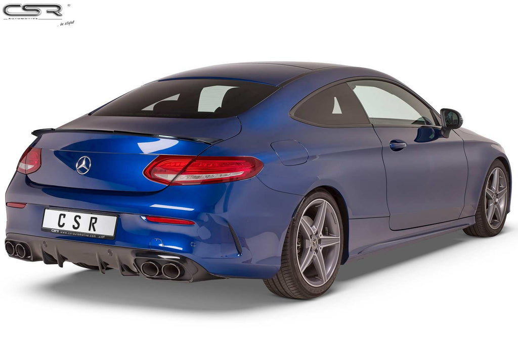 CSR Heckspoiler | Heckflügel mit ABE für Mercedes-Benz C-Klasse C205 HF631-C Carbon Look Hochglanz (keine Lackierung erforderlich)