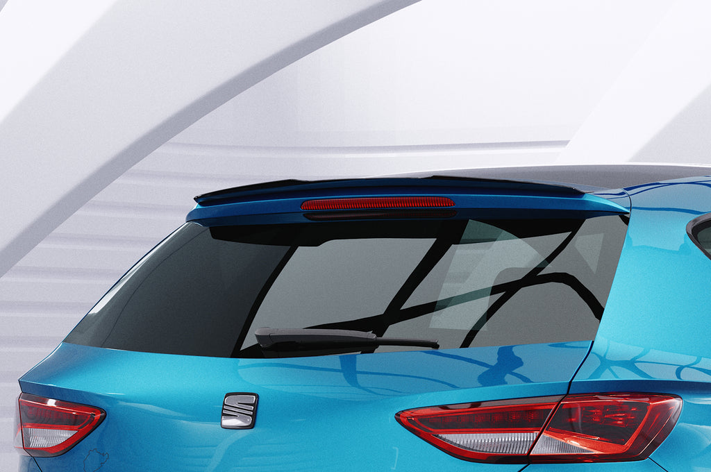 CSR Heckspoiler | Heckflügel mit ABE für Seat Leon 3 (Typ 5F) HF632-C Carbon Look Hochglanz (keine Lackierung erforderlich)