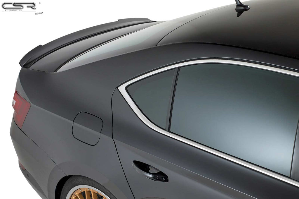 CSR Heckspoiler | Heckflügel mit ABE für Skoda Superb III (Typ 3V) HF634-S Strukturiert schwarz matt (keine Lackierung erforderlich)