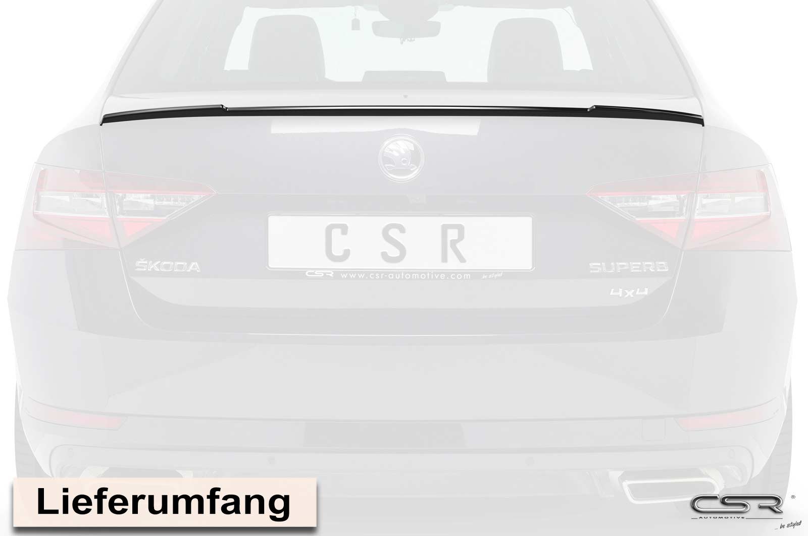CSR Heckspoiler | Heckflügel mit ABE für Skoda Superb III (Typ 3V) HF634