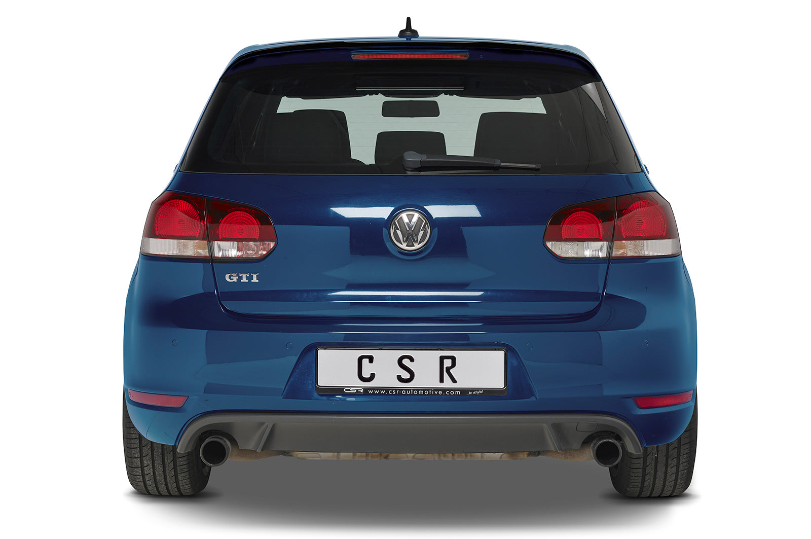 CSR Heckspoiler | Heckflügel mit ABE für VW Golf 6 GTI/ GTD/ R/ R-Line HF639-S Strukturiert schwarz matt (keine Lackierung erforderlich)