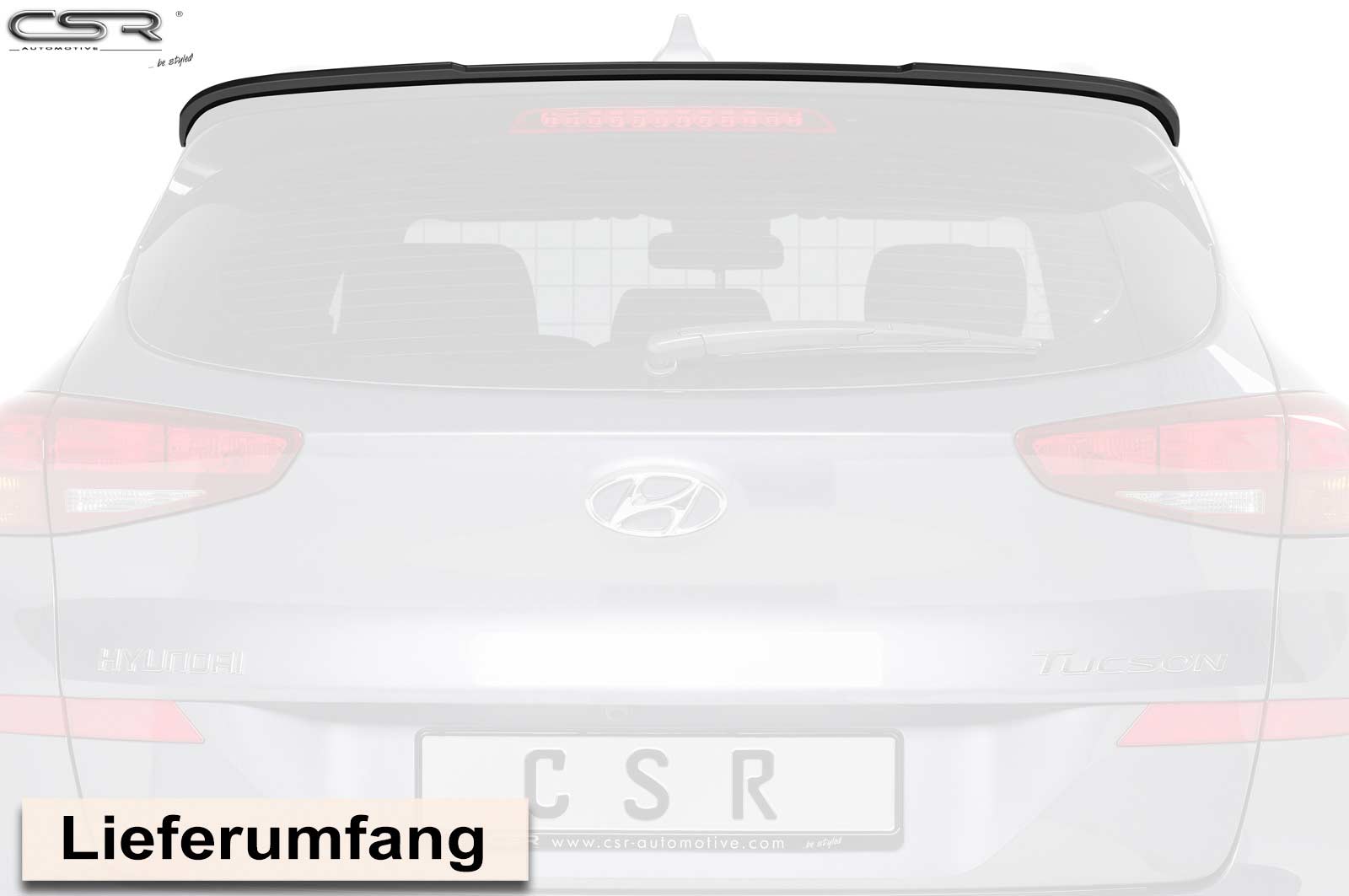 CSR Heckspoiler | Heckflügel mit ABE für Hyundai Tucson (TL) HF645-L Unlackiert roh (Lackierung erforderlich)
