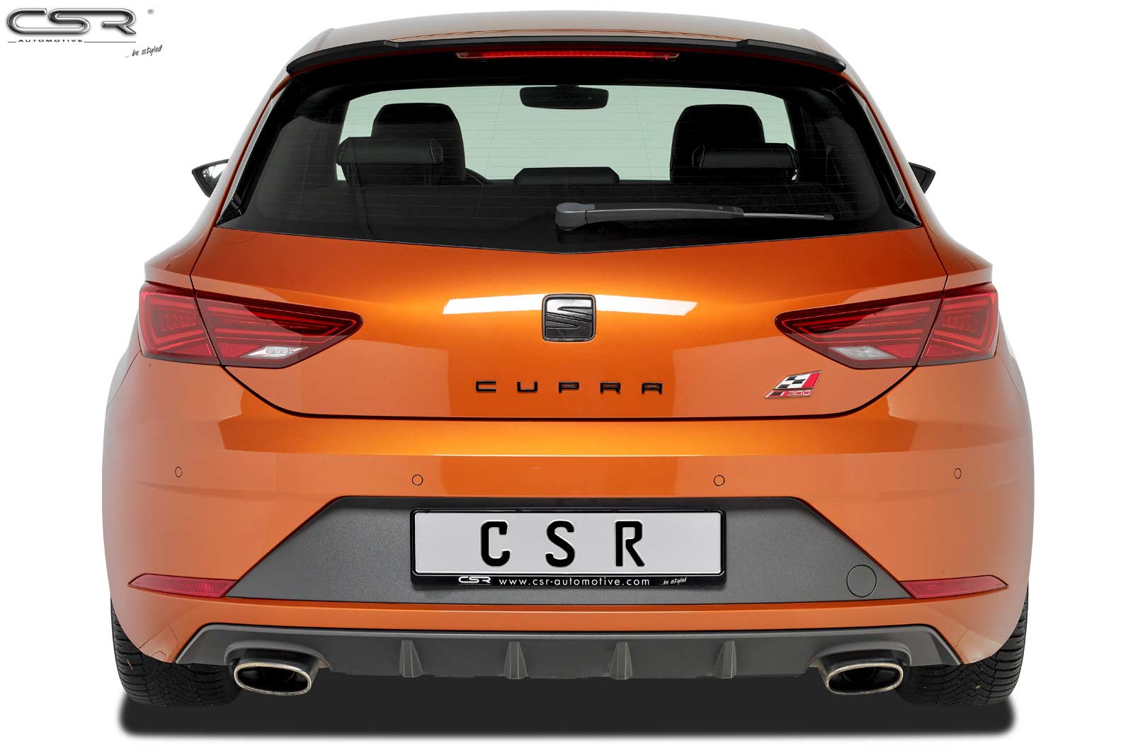 CSR Heckspoiler | Heckflügel mit ABE für Seat Leon 3 (Typ 5F) Cupra HF646-G Glossy schwarz Hochglanz (keine Lackierung erforderlich)