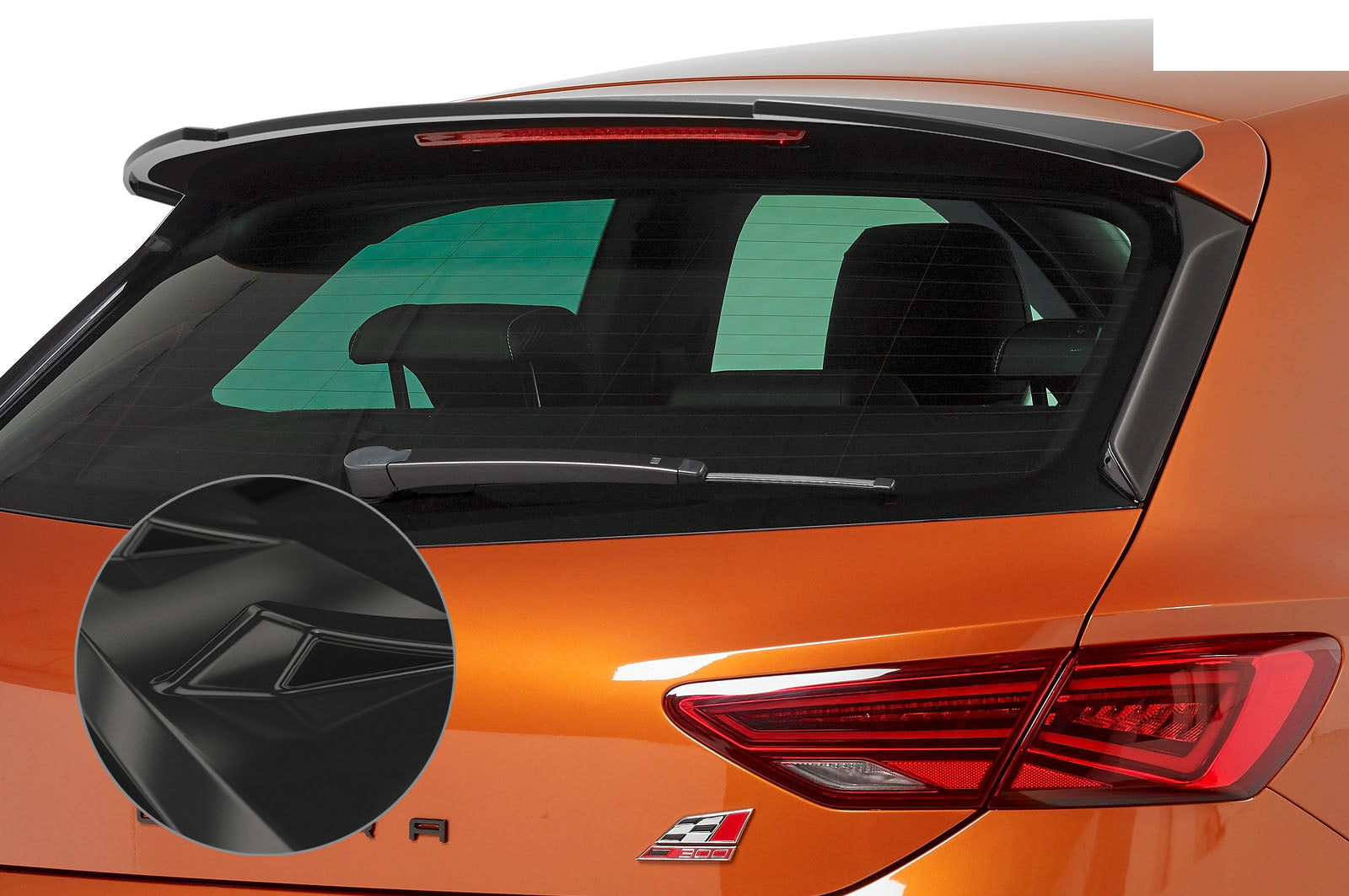 CSR Heckspoiler | Heckflügel mit ABE für Seat Leon 3 (Typ 5F) Cupra HF646-G Glossy schwarz Hochglanz (keine Lackierung erforderlich)