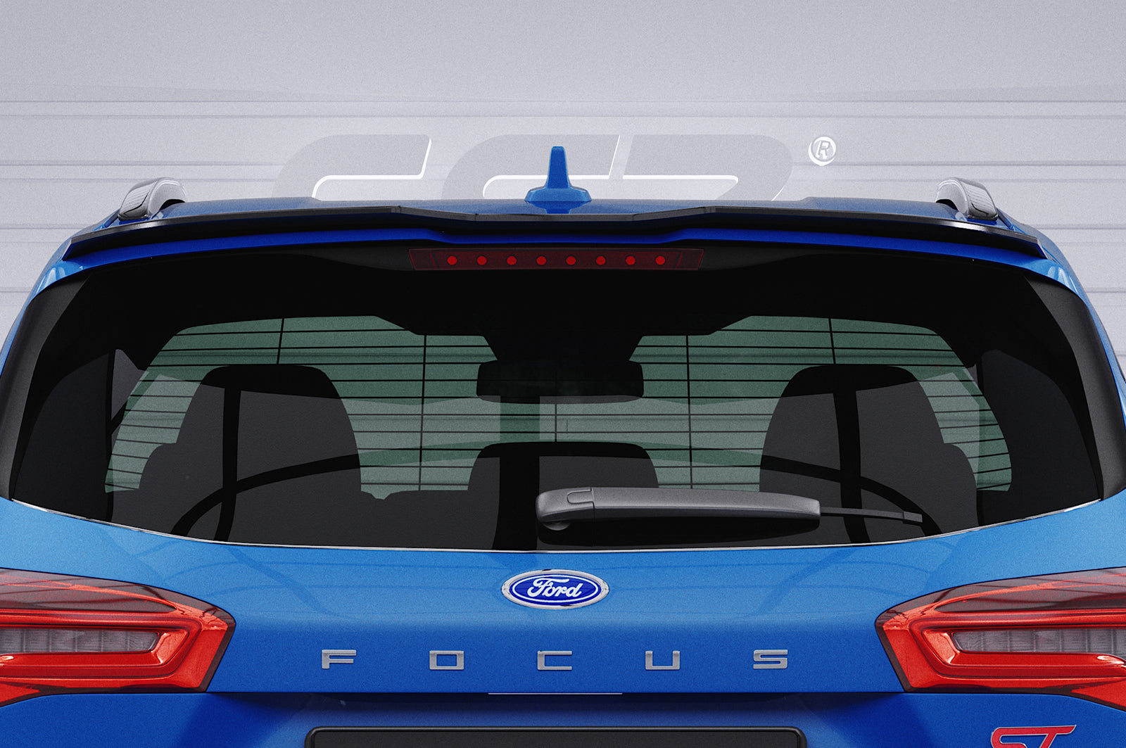 CSR Heckspoiler | Heckflügel mit ABE für Ford Focus MK4 Turnier HF648-L Unlackiert roh (Lackierung erforderlich)