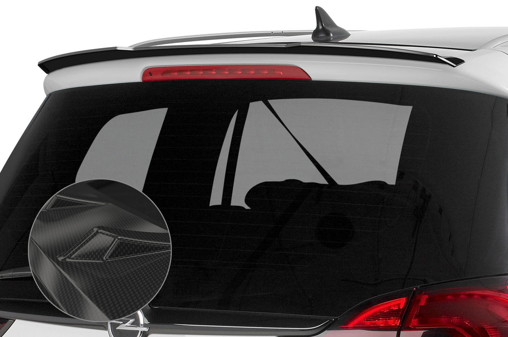 CSR Heckspoiler | Heckflügel mit ABE für Opel Zafira C Tourer HF653-C Carbon Look Hochglanz (keine Lackierung erforderlich)