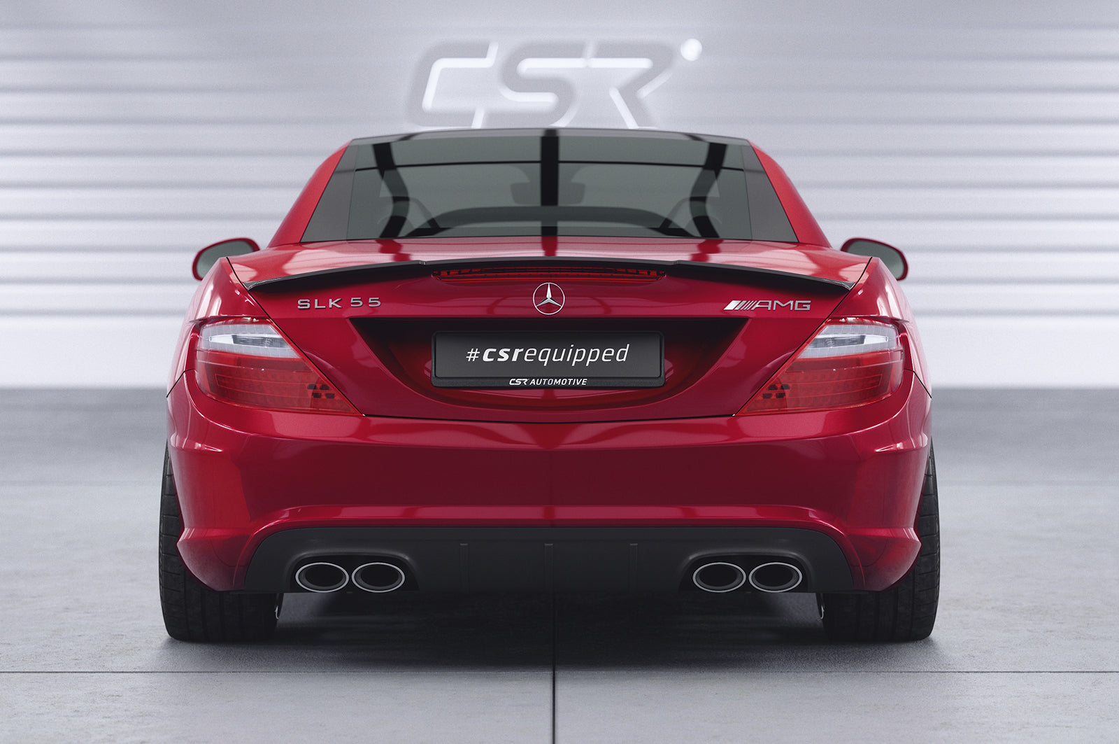 CSR Heckspoiler | Heckflügel mit ABE für Mercedes-Benz SLK / SLC R172 HF655-S Strukturiert schwarz matt (keine Lackierung erforderlich)