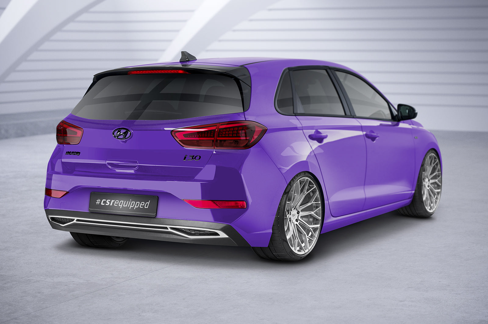 CSR Heckspoiler | Heckflügel mit ABE für Hyundai I30 PD HF656-S Strukturiert schwarz matt (keine Lackierung erforderlich)