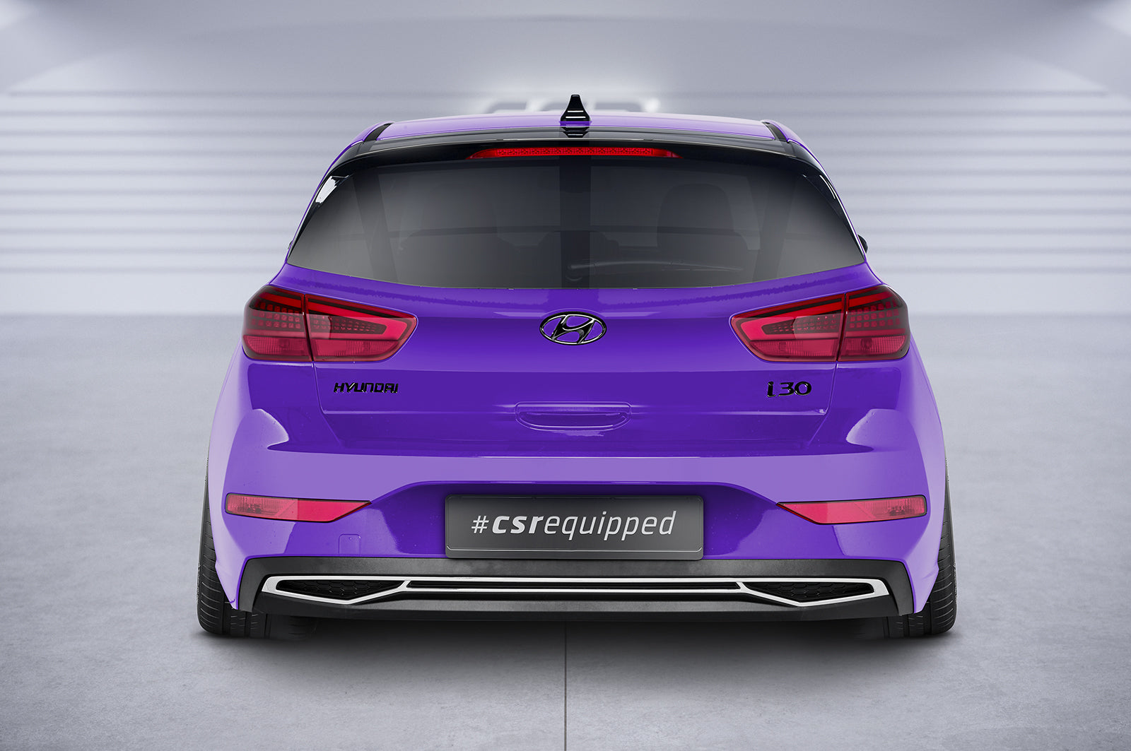 CSR Heckspoiler | Heckflügel mit ABE für Hyundai I30 PD HF656-S Strukturiert schwarz matt (keine Lackierung erforderlich)