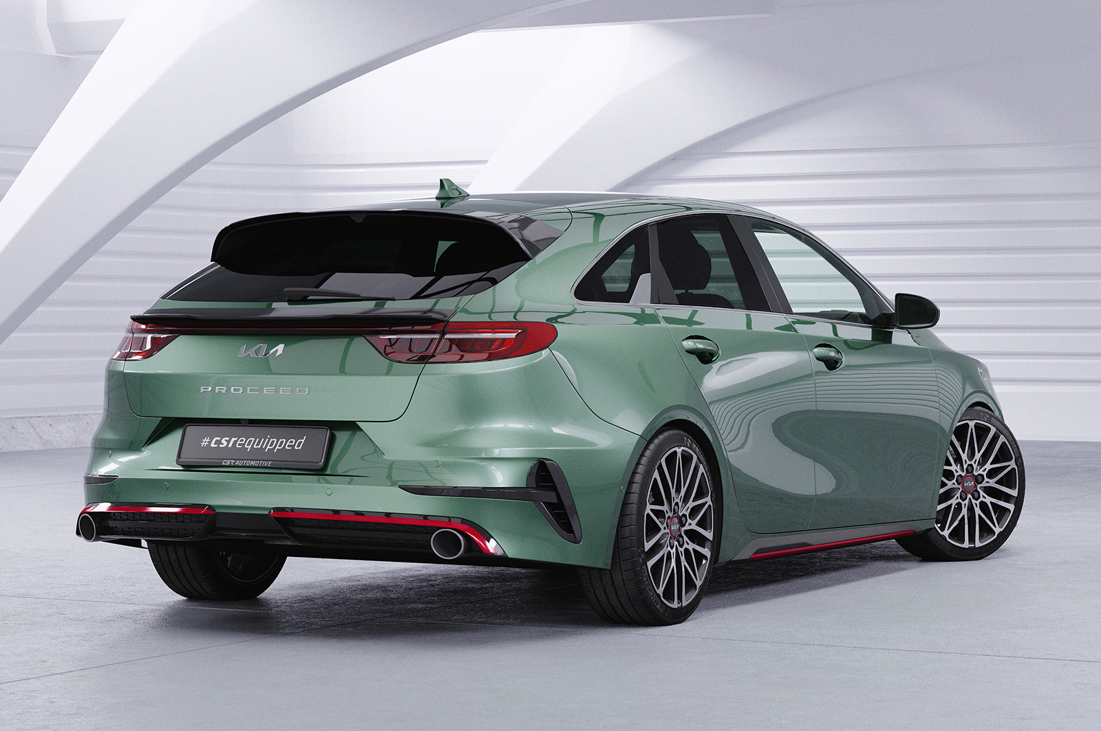 CSR Heckspoiler | Heckflügel mit ABE für Kia ProCeed (CD) HF659-L Unlackiert roh (Lackierung erforderlich)